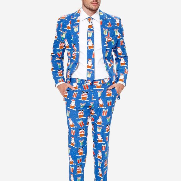 OPPO Suits Christmas Santa Jacket Suit Blazer, Pants and Tie (44) - Picture 10 of 12